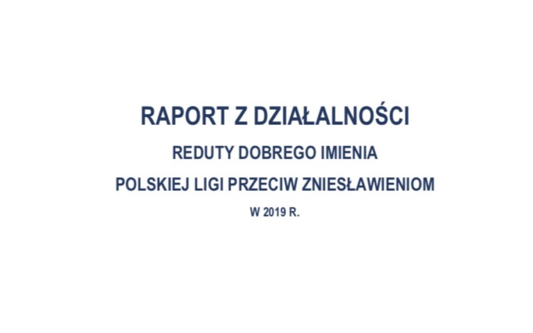 Raport Reduty Dobrego Imienia z działalności w 2019 roku