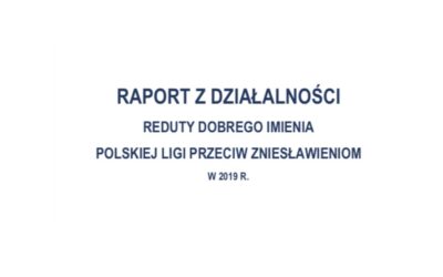 Raport Reduty Dobrego Imienia z działalności w 2019 roku